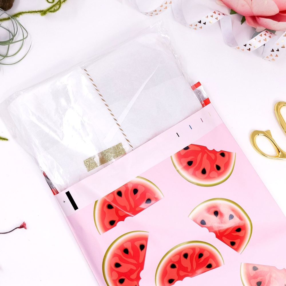 25  10X13 Watermelon Poly Mailers CLEARANCE - Picture 5 of 8